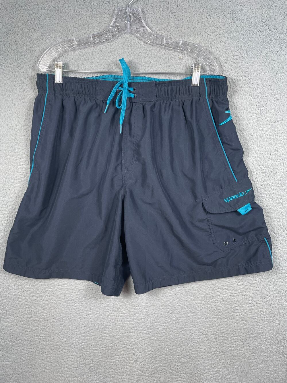 Speedo Mens Size XL Navy Swim Trunks
